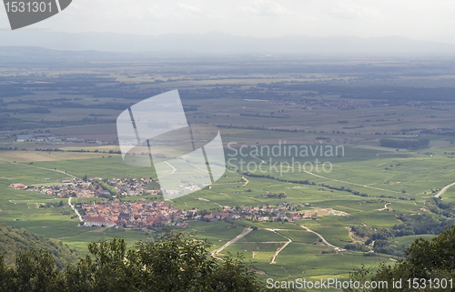 Image of aerial view near Haut-Koenigsbourg Castle in France