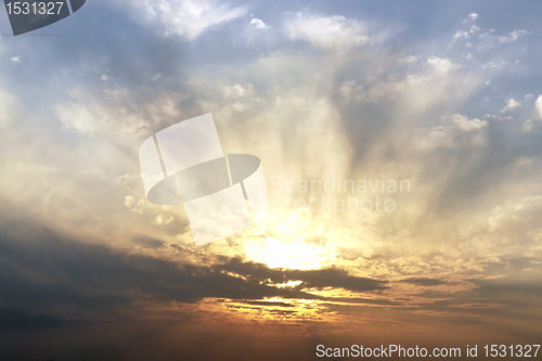 Image of cloudy sundown