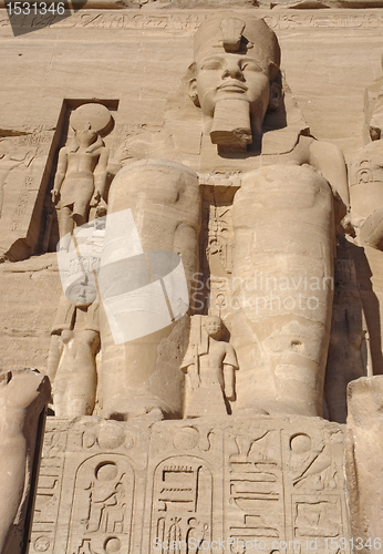 Image of Ramesses at Abu Simbel temples in Egypt