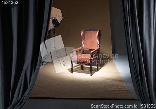 Image of chair in a photostudio