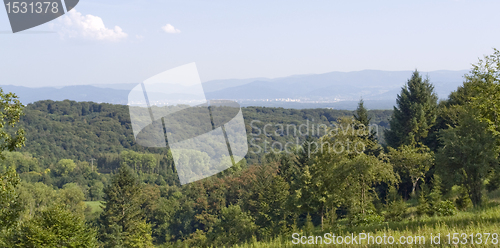Image of sunny scenery around Liliental in Southern Germany