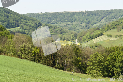 Image of idyllic spring scenery in Hohenlohe