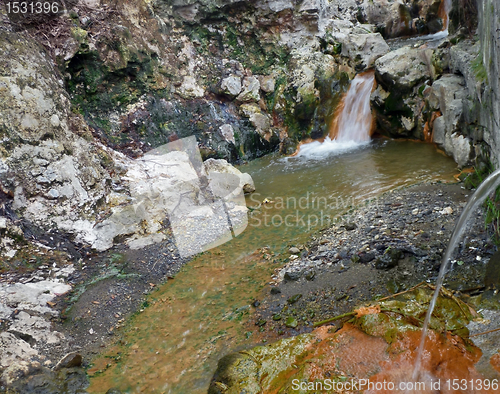 Image of colorful hot spring