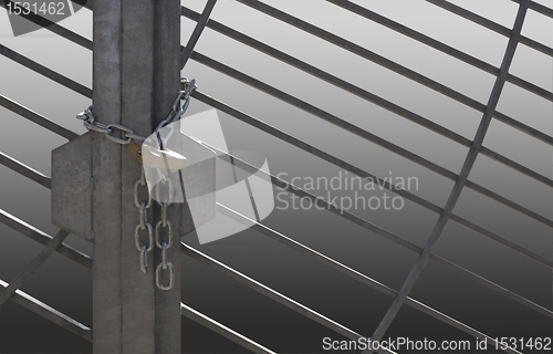 Image of metal lattice door