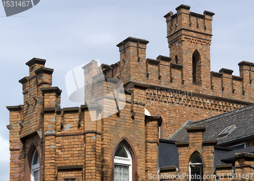Image of architectural detail of a brick house in Miltenberg
