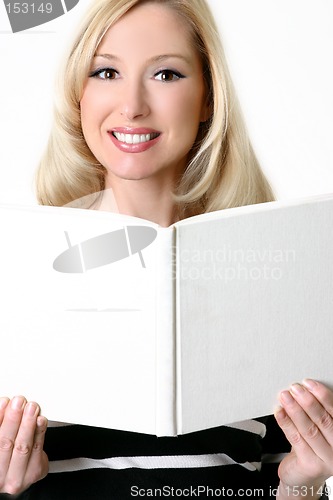 Image of Female with open blank book