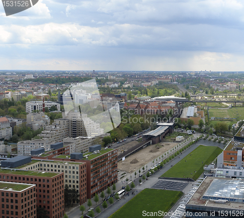 Image of aerial view of Berlin at summer time