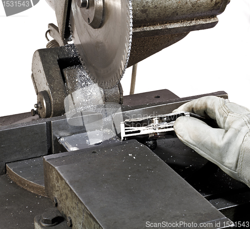 Image of halved hdd and circular saw