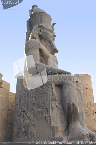 Image of pharaonic sculpture at Luxor Temple in Egypt