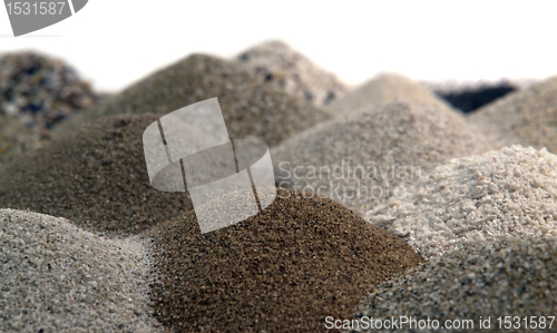 Image of various brown toned sand piles together