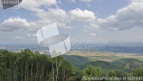 Image of aerial view around Haut-Koenigsbourg Castle