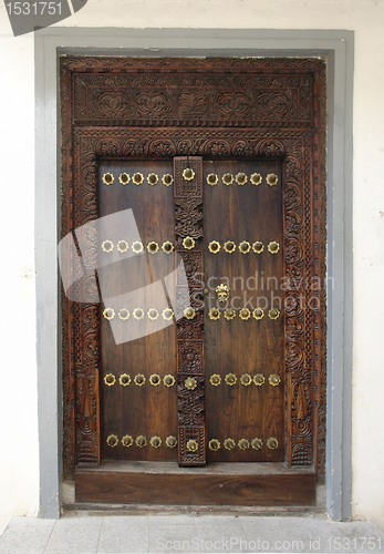 Image of ornamented door in Africa