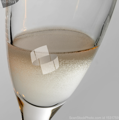 Image of detail of a champagne glass