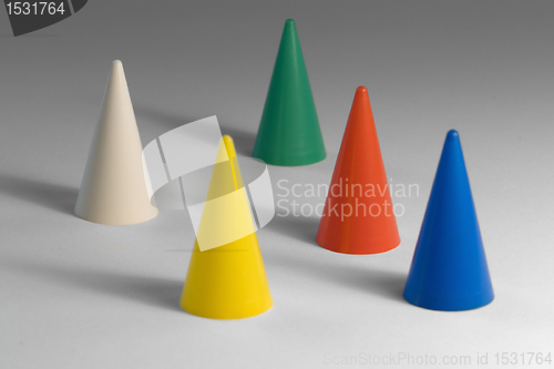 Image of colored plastic tapers