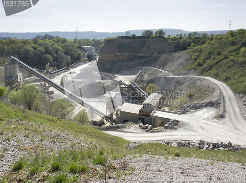 Image of stone pit at summer time