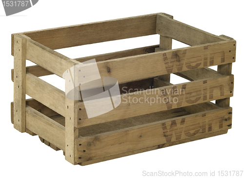 Image of wooden wine crate