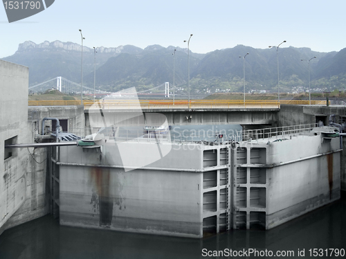 Image of Three Gorges Dam detail