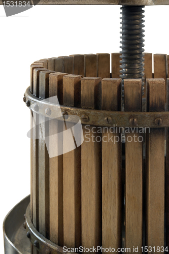 Image of nostalgic wooden squeezer closeup