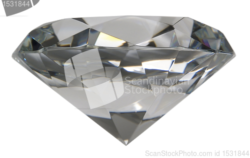 Image of diamond sideways isolated on white