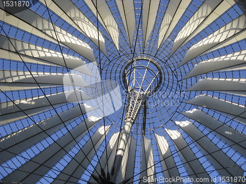 Image of roof detail and blue sky