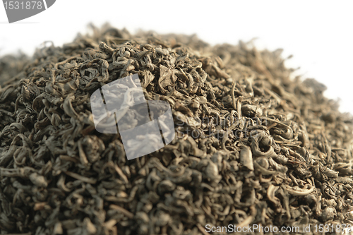 Image of pile of chinese gunpowder tea