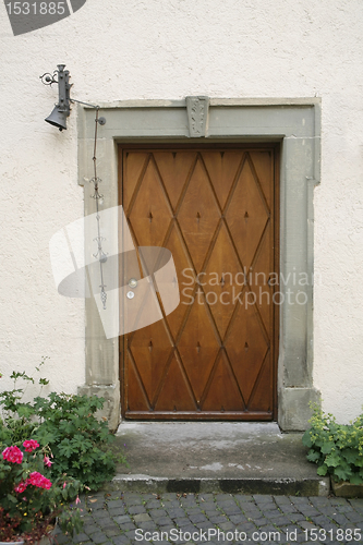 Image of nostalgic wooden entrance door