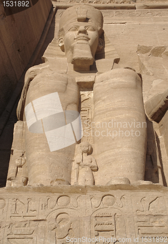 Image of Ramesses at Abu Simbel temples in Egypt