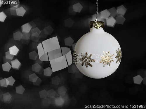 Image of white Christmas bauble