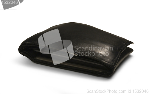 Image of black leather moneybag