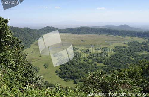 Image of panoramic view over Arusha National Park