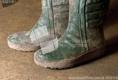Image of dirty gumboots