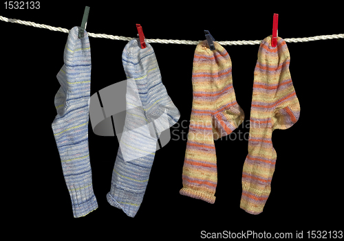 Image of clothesline and sox