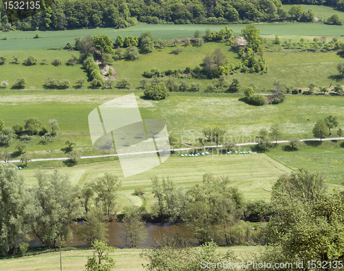 Image of idyllic spring scenery in Hohenlohe