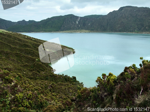 Image of lakeside scenery at the Azores