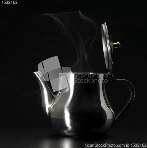 Image of stainless steel tea pot