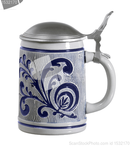 Image of blue ornamented stein