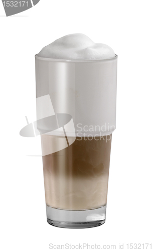 Image of glass of latte macchiato