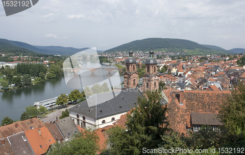 Image of Miltenberg aerial view in sunny ambiance