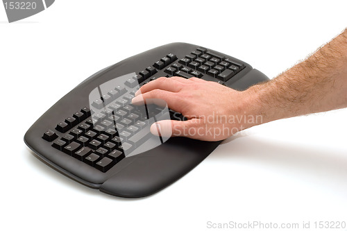 Image of Hand on Keyboard