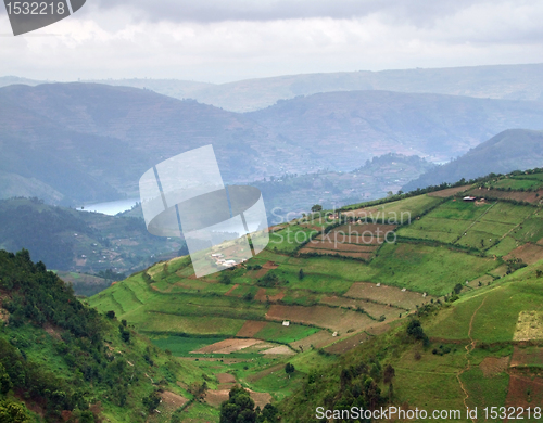 Image of Virunga Mountains aerial view