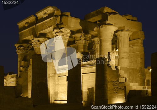 Image of illuminated temple in Egypt