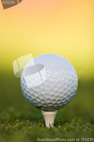 Image of Golf ball on tee