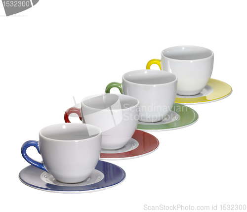 Image of colored porcelain cups