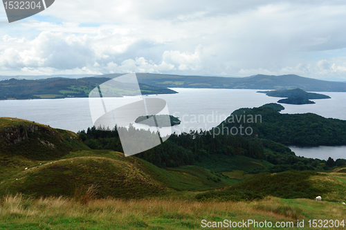 Image of panoramic view over Loch Lomond
