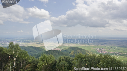 Image of aerial view around Haut-Koenigsbourg Castle