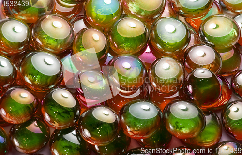 Image of iridescent glass beads