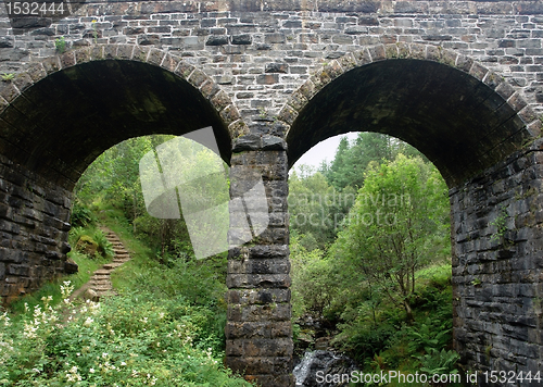 Image of bridge detail with pylons