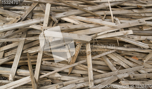 Image of wood shelf chaos