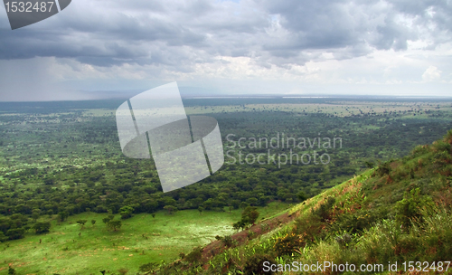 Image of Queen Elizabeth National Park in stormy ambiance