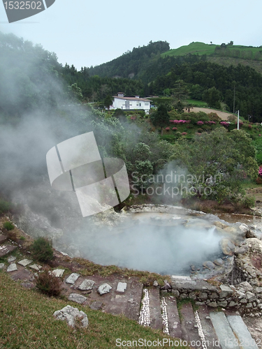 Image of hot springs at the Azores